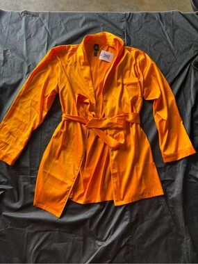 Savage X Fenty Bold Orange Satin Shirt